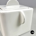 Italian modern white ceramic teapot Angelo Mangiarotti Fratelli Brambilla, 1970s