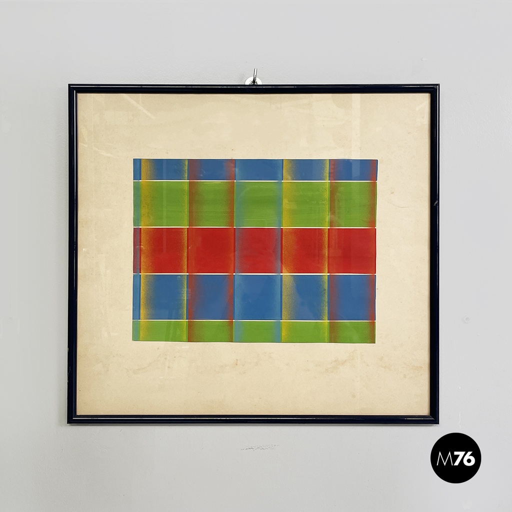 Quadro geometrico su carta, 1990 ca.