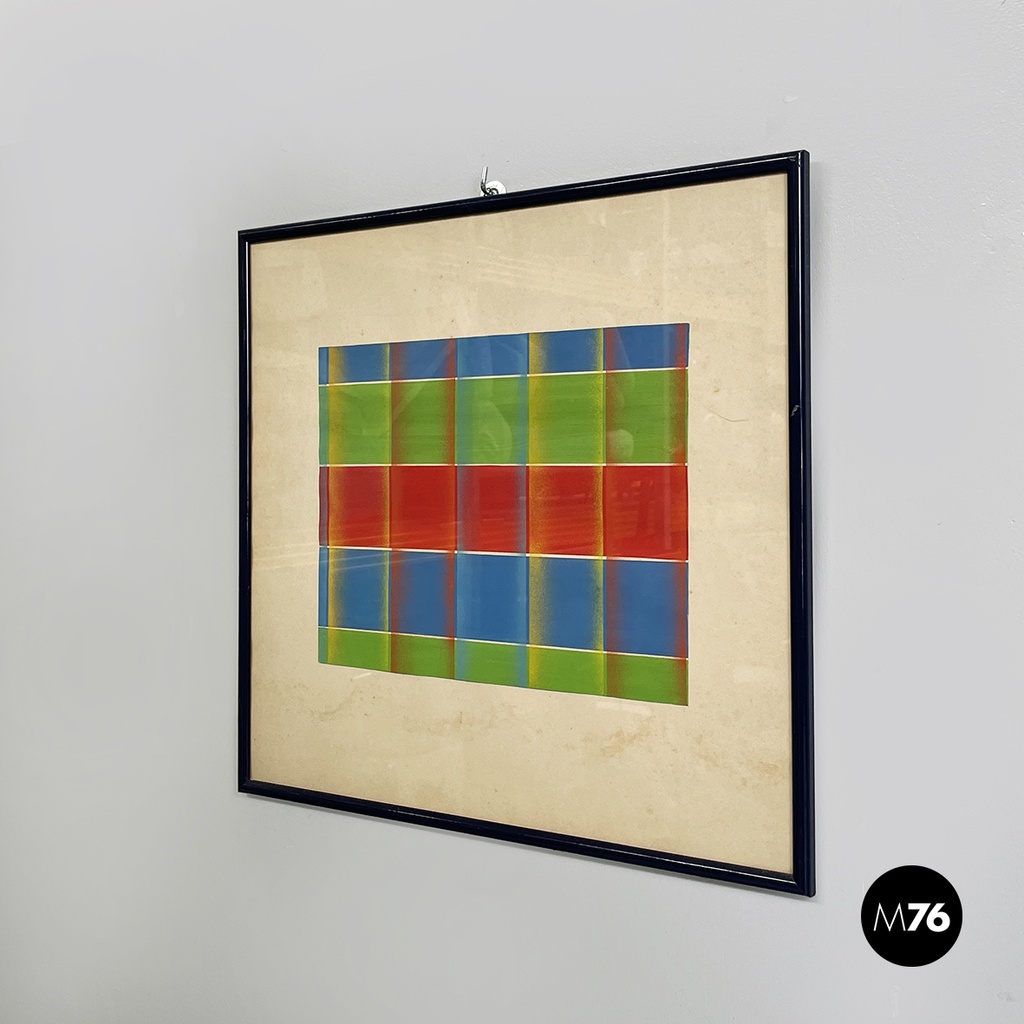 Quadro geometrico su carta, 1990 ca.