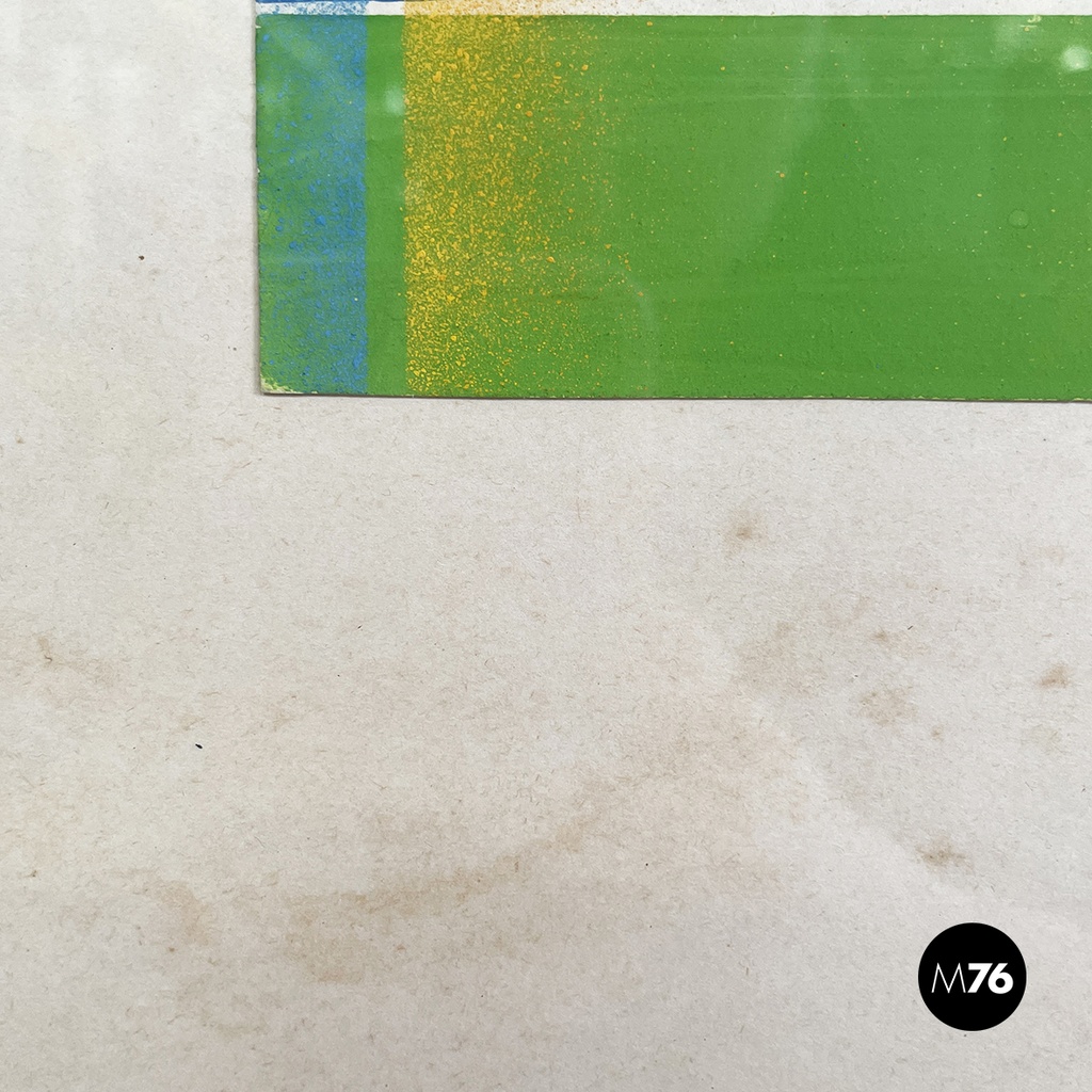 Quadro geometrico su carta, 1990 ca.