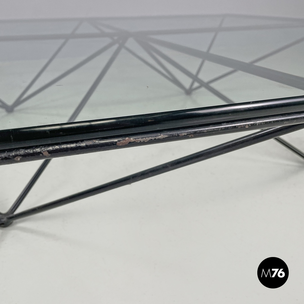 Italian modern black coffee table Alanda by Paolo Piva for B&B Italia, 1980s