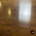 Italian Art Deco wooden dresser two drawers with glass transparent handles 1940s