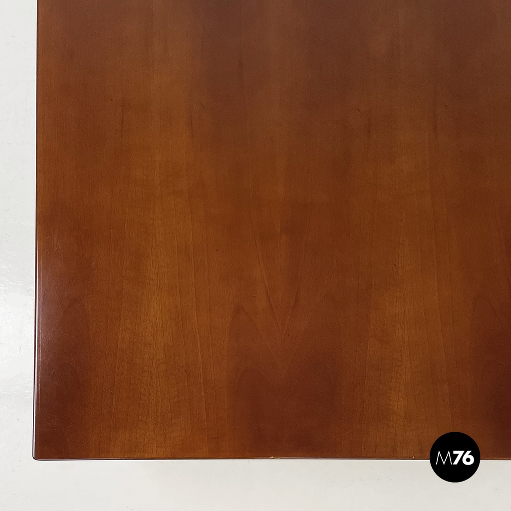 Italian modern Square coffee table in wood, 1970s