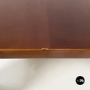 Italian modern Square coffee table in wood, 1970s