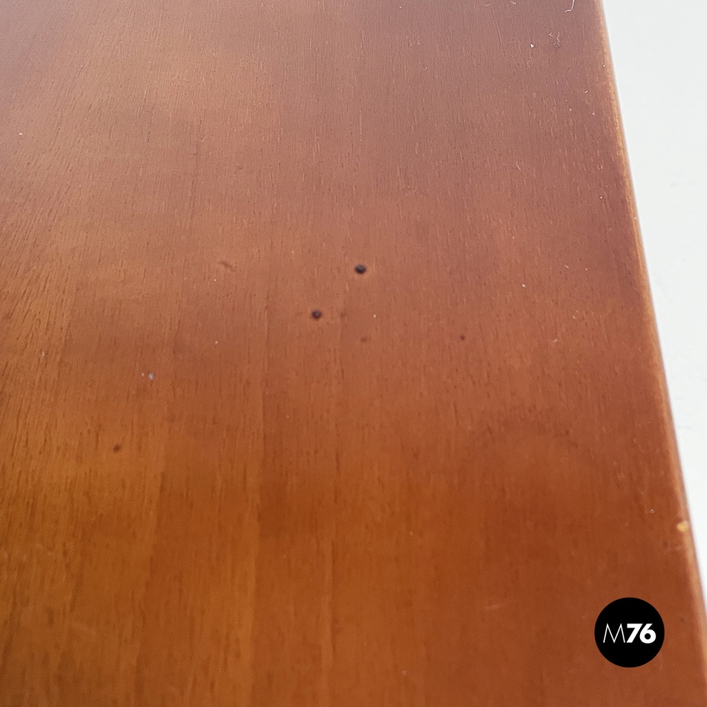 Italian modern Square coffee table in wood, 1970s