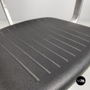 Danis modern black rubber and metal swivel office chairs by Fritz Hansen, 1980s