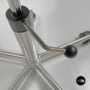 Danis modern black rubber and metal swivel office chairs by Fritz Hansen, 1980s