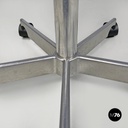 Danis modern black rubber and metal swivel office chairs by Fritz Hansen, 1980s