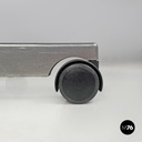 Danis modern black rubber and metal swivel office chairs by Fritz Hansen, 1980s