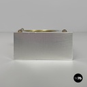 Italian modern square aluminum and brass ashtray Fratini for Gexco Italia 1970s 