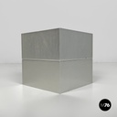 Italian modern square aluminum and brass ashtray Fratini for Gexco Italia 1970s 