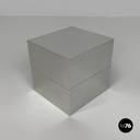 Italian modern square aluminum and brass ashtray Fratini for Gexco Italia 1970s 