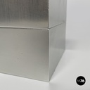 Italian modern square aluminum and brass ashtray Fratini for Gexco Italia 1970s 