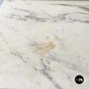 Italian Carlo X Wall console in white marble and wood, early 1800s