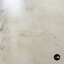 Italian Carlo X Wall console in white marble and wood, early 1800s