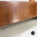 Italian Carlo X Wall console in white marble and wood, early 1800s