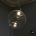 Italian space age iridescent glass chandelier Sona by Carlo Nason Lumenform 1970