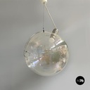 Italian space age iridescent glass chandelier Sona by Carlo Nason Lumenform 1970