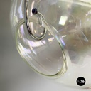 Italian space age iridescent glass chandelier Sona by Carlo Nason Lumenform 1970