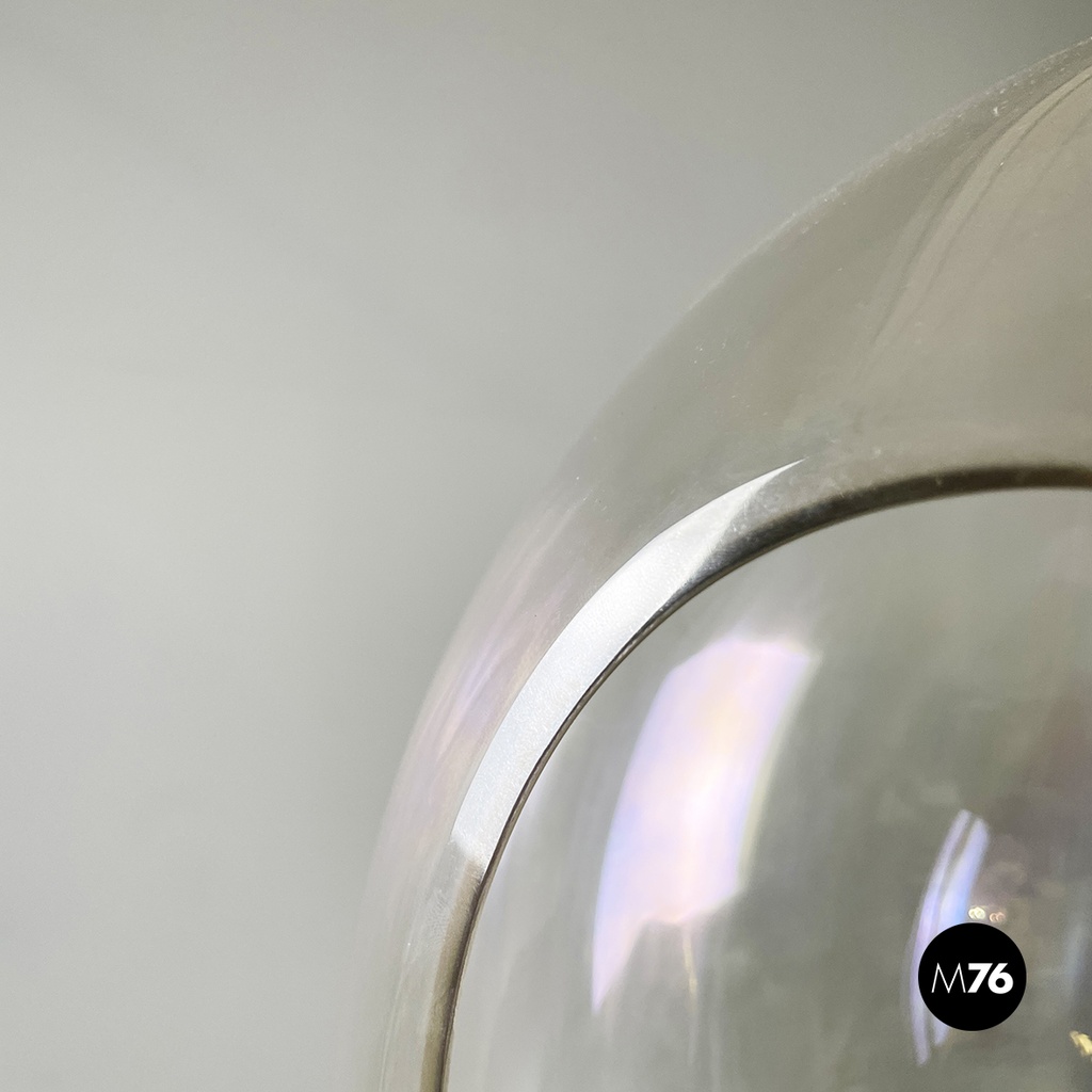 Italian space age iridescent glass chandelier Sona by Carlo Nason Lumenform 1970