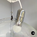 Italian space age iridescent glass chandelier Sona by Carlo Nason Lumenform 1970