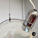 Italian space age iridescent glass chandelier Sona by Carlo Nason Lumenform 1970