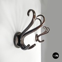 Italian mid-century modern curled wooden wall coat hangers by Italcomma, 1960s