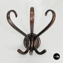 Italian mid-century modern curled wooden wall coat hangers by Italcomma, 1960s