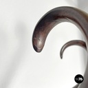 Italian mid-century modern curled wooden wall coat hangers by Italcomma, 1960s