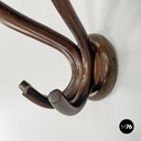Italian mid-century modern curled wooden wall coat hangers by Italcomma, 1960s