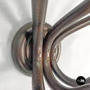 Italian mid-century modern curled wooden wall coat hangers by Italcomma, 1960s