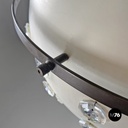Italian modern white metal ceiling lamp with reflective glass applications 1970s