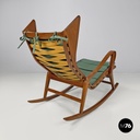 Italian mid-century modern green rocking chair 572 Studio Tecnico Cassina, 1950s