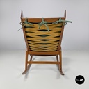 Italian mid-century modern green rocking chair 572 Studio Tecnico Cassina, 1950s