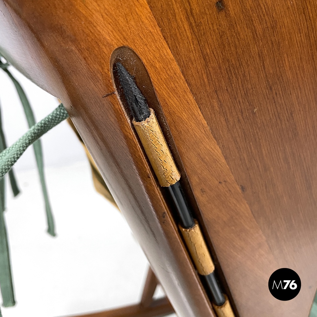 Italian mid-century modern green rocking chair 572 Studio Tecnico Cassina, 1950s