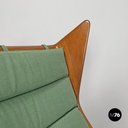 Italian mid-century modern green rocking chair 572 Studio Tecnico Cassina, 1950s
