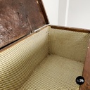 Italian antique rectangular chest with folding top in poplar wood, 1600s