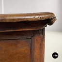 Italian antique rectangular chest with folding top in poplar wood, 1600s