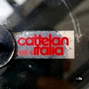 Italian modern black metal glass marble round coffee tables by Cattelan, 1980s