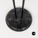 Italian modern black metal glass marble round coffee tables by Cattelan, 1980s