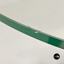 Italian modern black metal glass marble round coffee tables by Cattelan, 1980s