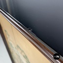 Italian Art Deco wood and green marble bar cabinet Japanese style painting 1940s