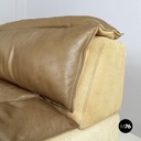 Italian modern brown leather sofa Bogo Carlo Bartoli Rossi for Albizzate, 1970s