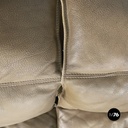 Italian modern brown leather sofa Bogo Carlo Bartoli Rossi for Albizzate, 1970s