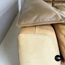 Italian modern brown leather sofa Bogo Carlo Bartoli Rossi for Albizzate, 1970s