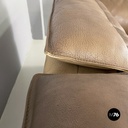 Italian modern brown leather sofa Bogo Carlo Bartoli Rossi for Albizzate, 1970s