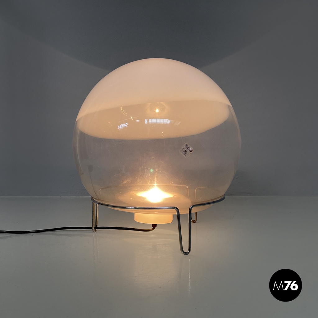 Italian modern Murano glass table lamp Sfera Angelo Mangiarotti Skipper, 1970s