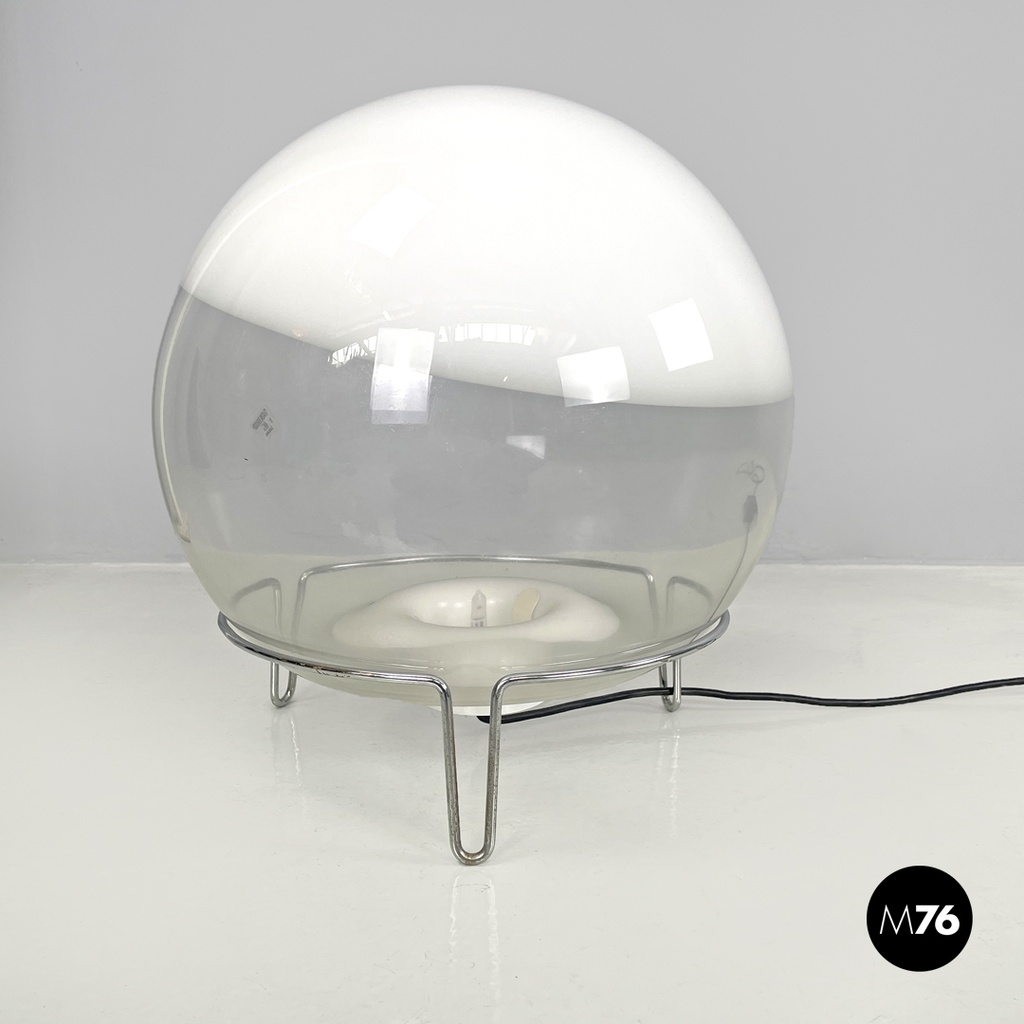 Italian modern Murano glass table lamp Sfera Angelo Mangiarotti Skipper, 1970s