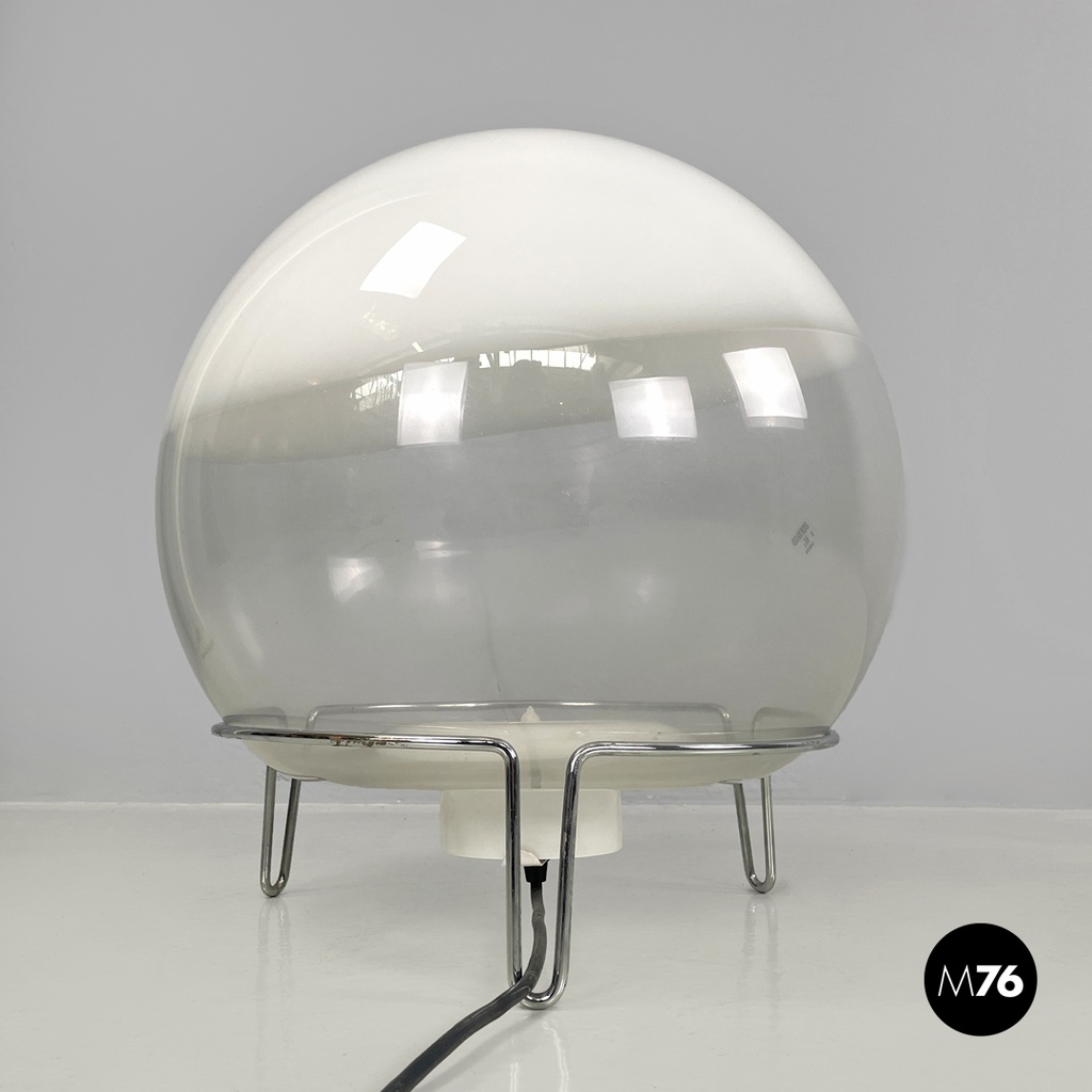 Italian modern Murano glass table lamp Sfera Angelo Mangiarotti Skipper, 1970s
