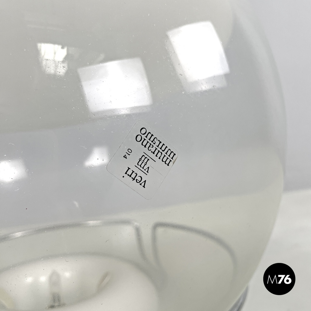 Italian modern Murano glass table lamp Sfera Angelo Mangiarotti Skipper, 1970s